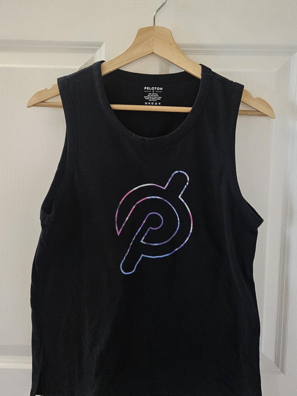 Peloton Black Muscle Tank with Logo